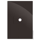 Placa Furo Horizontal 4x2 - RECTA CHOCOLATE GLOSS